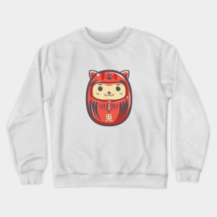 Daruma Rabbit Lucky Charm Japanese Crewneck Sweatshirt